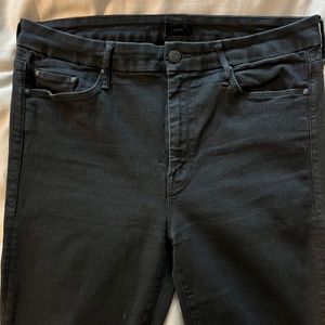 MOTHER the Looker ankle fray skinny jeans size 33 - high rise, black